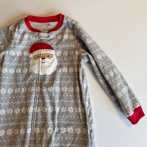 Simple Joys | Kids 4T | Cozy Gray Santa Kids Pajamas